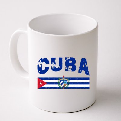 Vintage Cuba Emblem Cuban Flag Coffee Mug