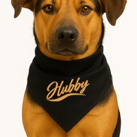 Vintage Cute Hubby Married Life USA-Made Doggie Bandana