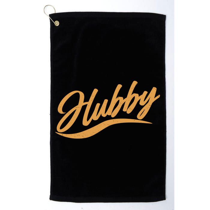 Vintage Cute Hubby Married Life Golf Towel