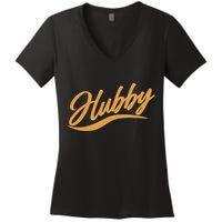 Vintage Cute Hubby Married Life Women's V-Neck T-Shirt