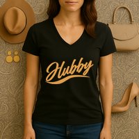 Vintage Cute Hubby Married Life Women's V-Neck T-Shirt