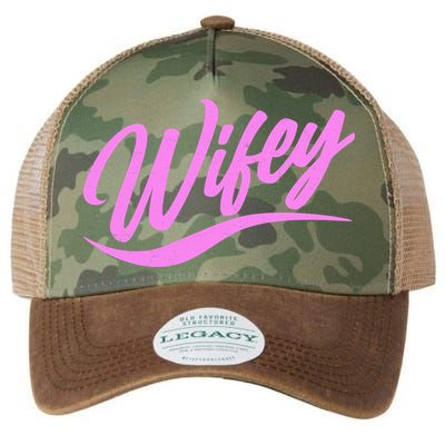 Vintage Cute Wifey Married Life Legacy Tie Dye Trucker Hat