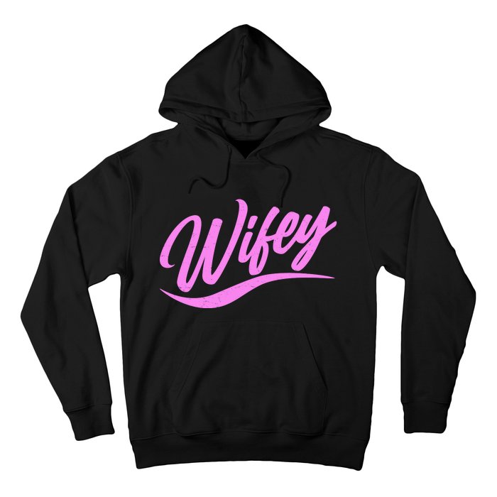 Vintage Cute Wifey Married Life Hoodie