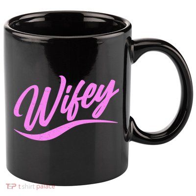Vintage Cute Wifey Married Life 11oz C Handle Ceramic Mug