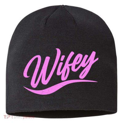 Vintage Cute Wifey Married Life Sustainable Beanie