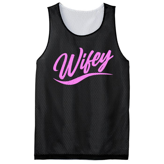 Vintage Cute Wifey Married Life Mesh Reversible Basketball Jersey Tank