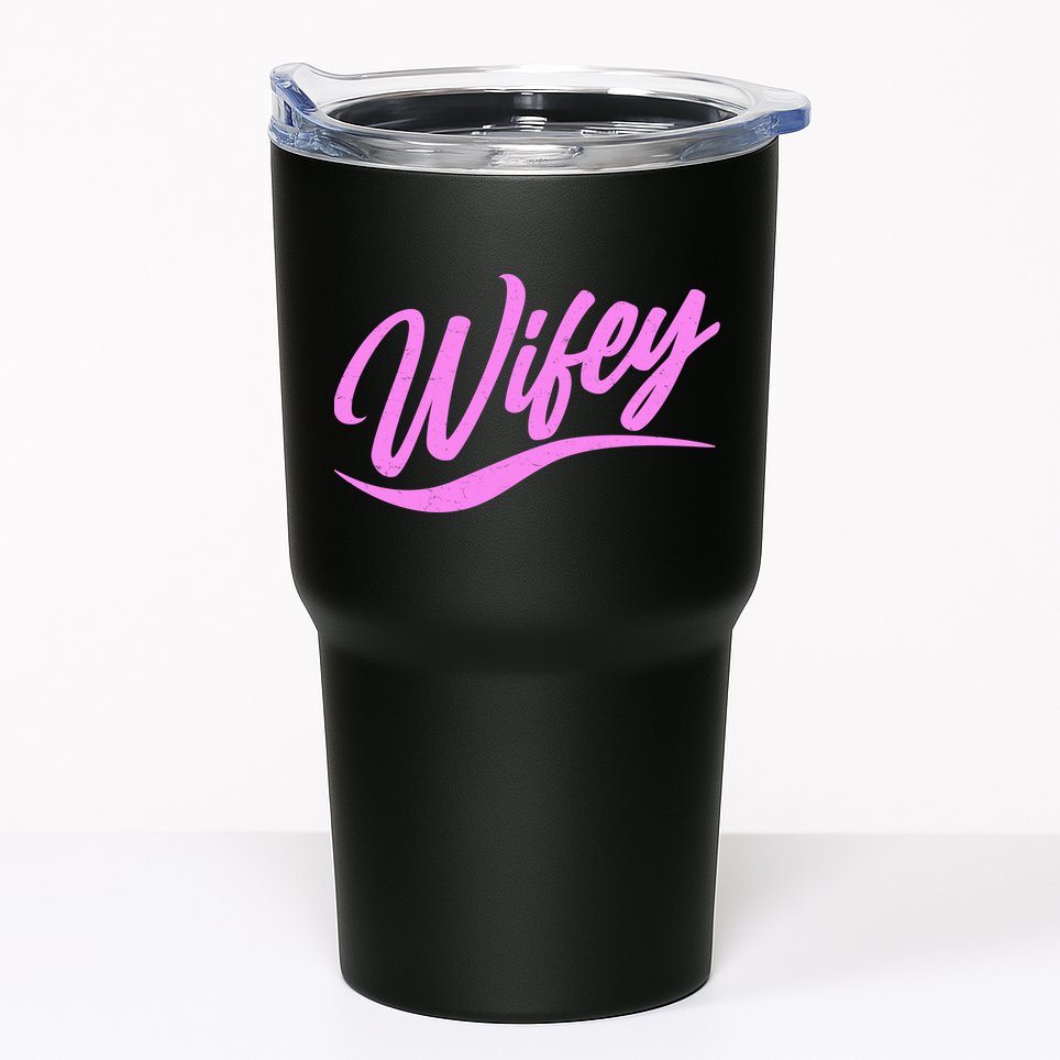 Vintage Cute Wifey Married Life Tumbler