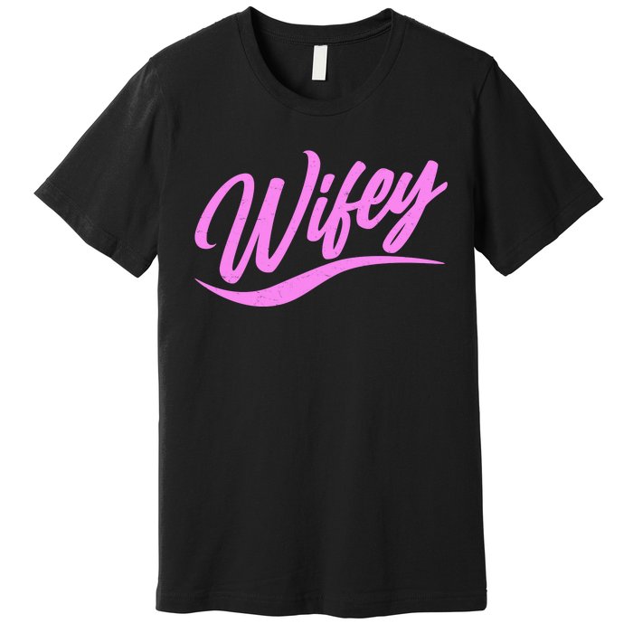 Vintage Cute Wifey Married Life Premium T-Shirt