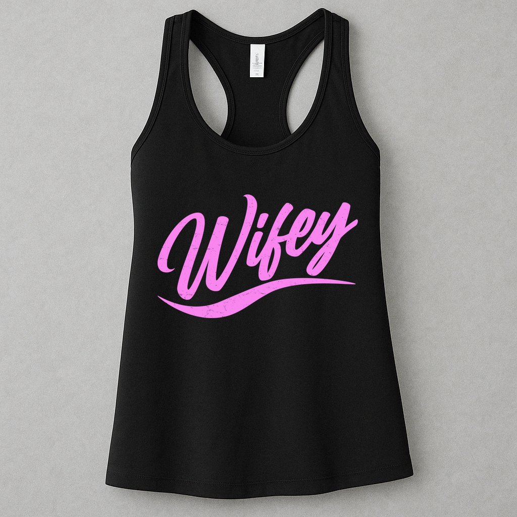 Vintage Cute Wifey Married Life Womens Tank Top