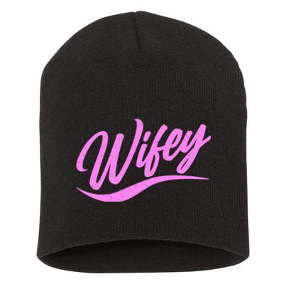 Vintage Cute Wifey Married Life Short Acrylic Beanie