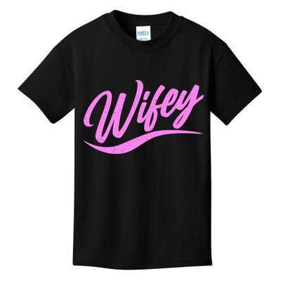 Vintage Cute Wifey Married Life Kids T-Shirt
