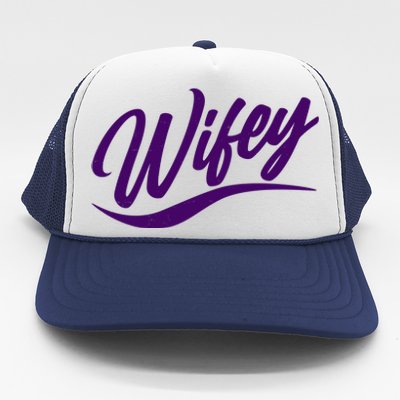 Vintage Cute Wifey Married Life Trucker Hat