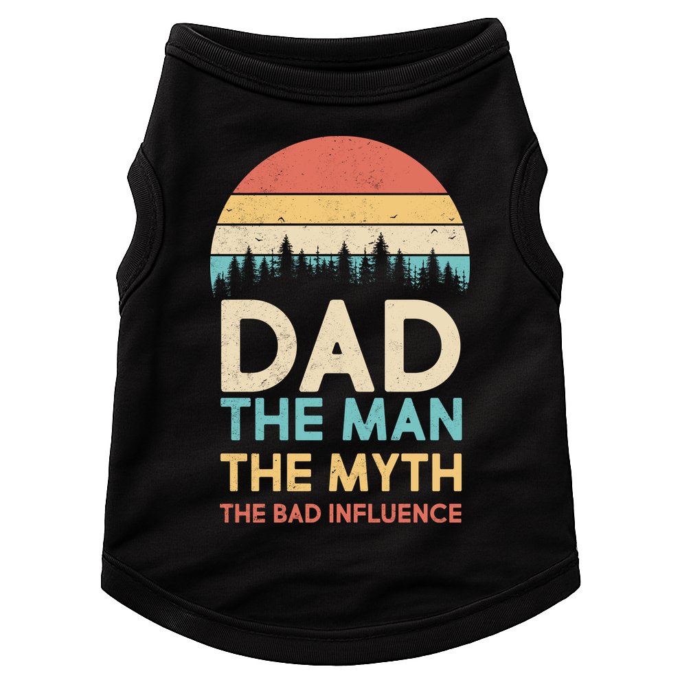 Vintage Dad Man Myth The Bad Influence Doggie Tank
