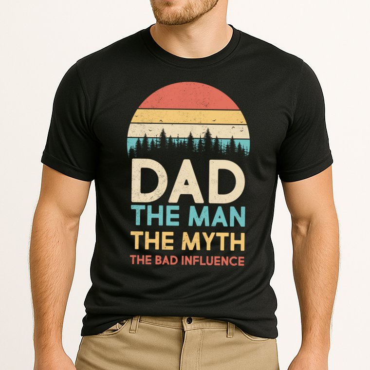 Vintage Dad Man Myth The Bad Influence Performance Shirt