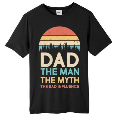 Vintage Dad Man Myth The Bad Influence Tall Fusion ChromaSoft Performance T-Shirt