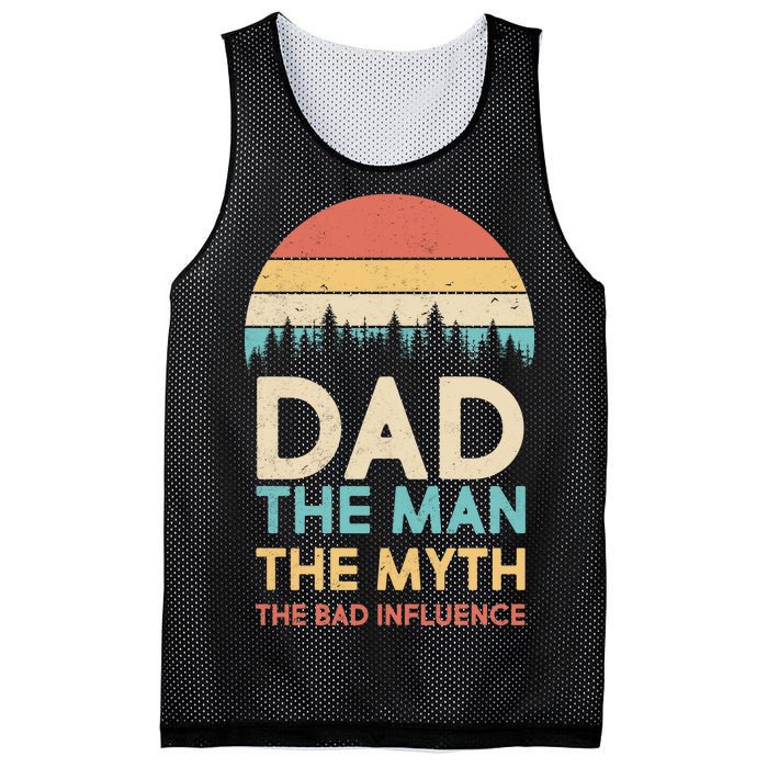 Vintage Dad Man Myth The Bad Influence Mesh Reversible Basketball Jersey Tank