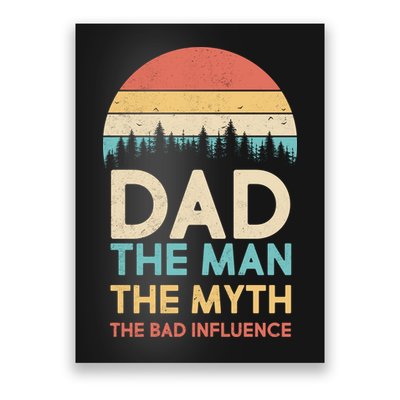 Vintage Dad Man Myth The Bad Influence Poster