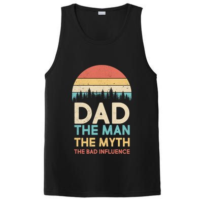 Vintage Dad Man Myth The Bad Influence PosiCharge Competitor Tank