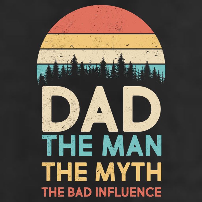 Vintage Dad Man Myth The Bad Influence Golf Towel