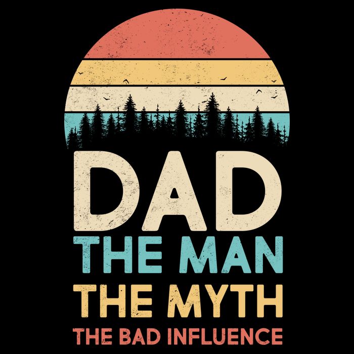 Vintage Dad Man Myth The Bad Influence Toddler T-Shirt