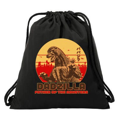 Vintage Dadzilla Father of the Monsters Drawstring Bag