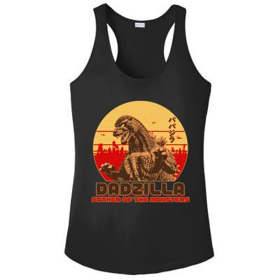 Vintage Dadzilla Father of the Monsters Ladies PosiCharge Competitor Racerback Tank