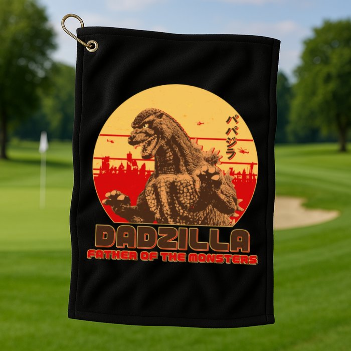 Vintage Dadzilla Father of the Monsters Golf Towel