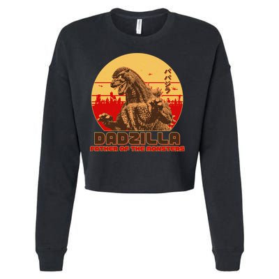 Vintage Dadzilla Father of the Monsters Cropped Pullover Crew