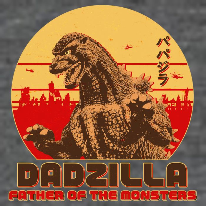 Vintage Dadzilla Father of the Monsters Button