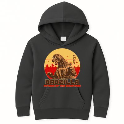 Vintage Dadzilla Father of the Monsters Kids Hoodie