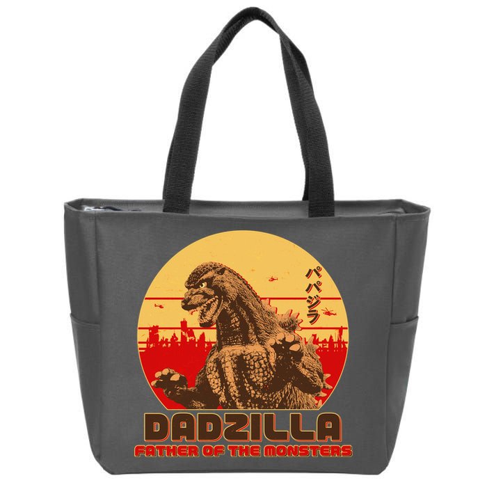 Vintage Dadzilla Father of the Monsters Zip Tote Bag