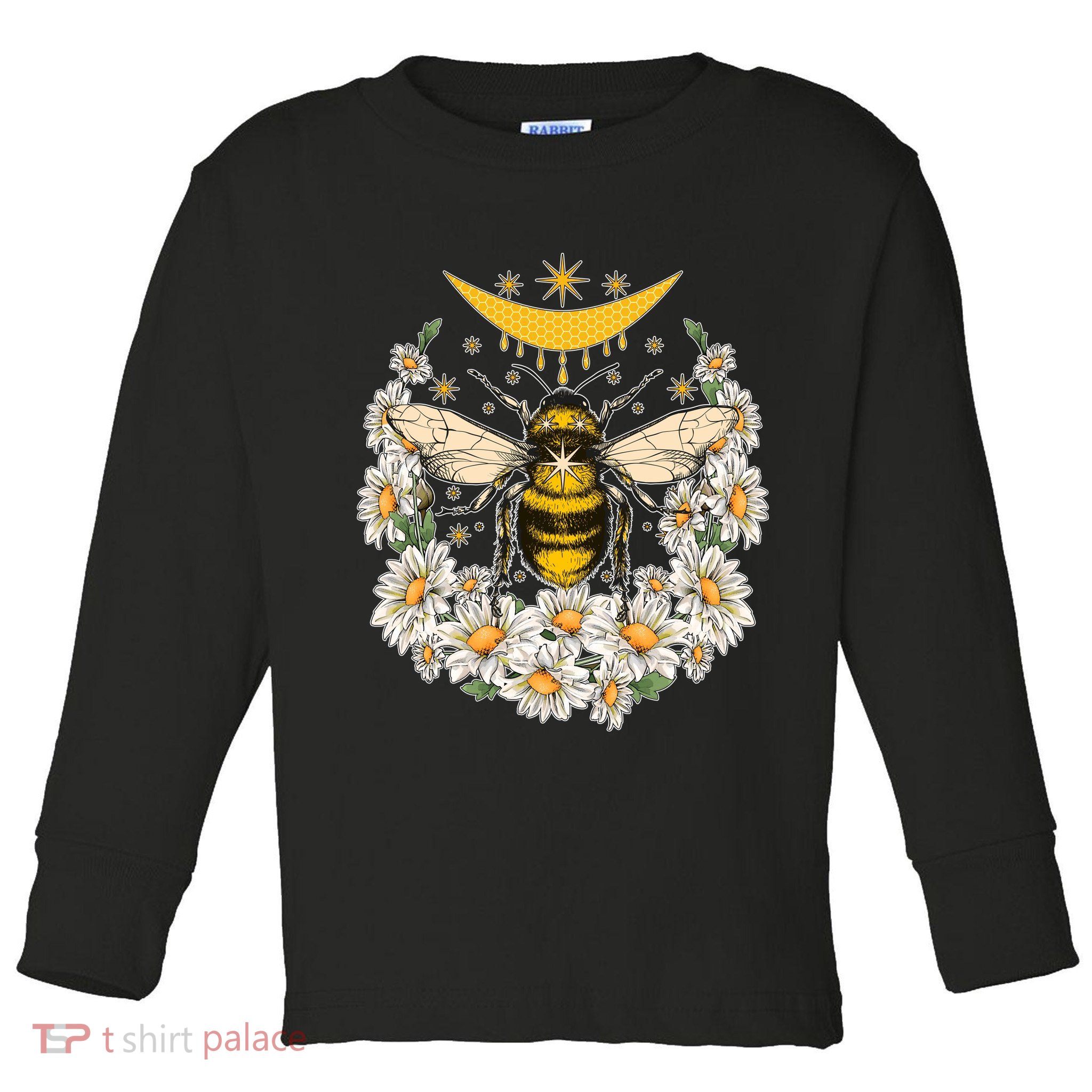 Vintage Daisy Honey Moon Bee Toddler Long Sleeve Shirt