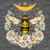 Vintage Daisy Honey Moon Bee Flatbill Hat