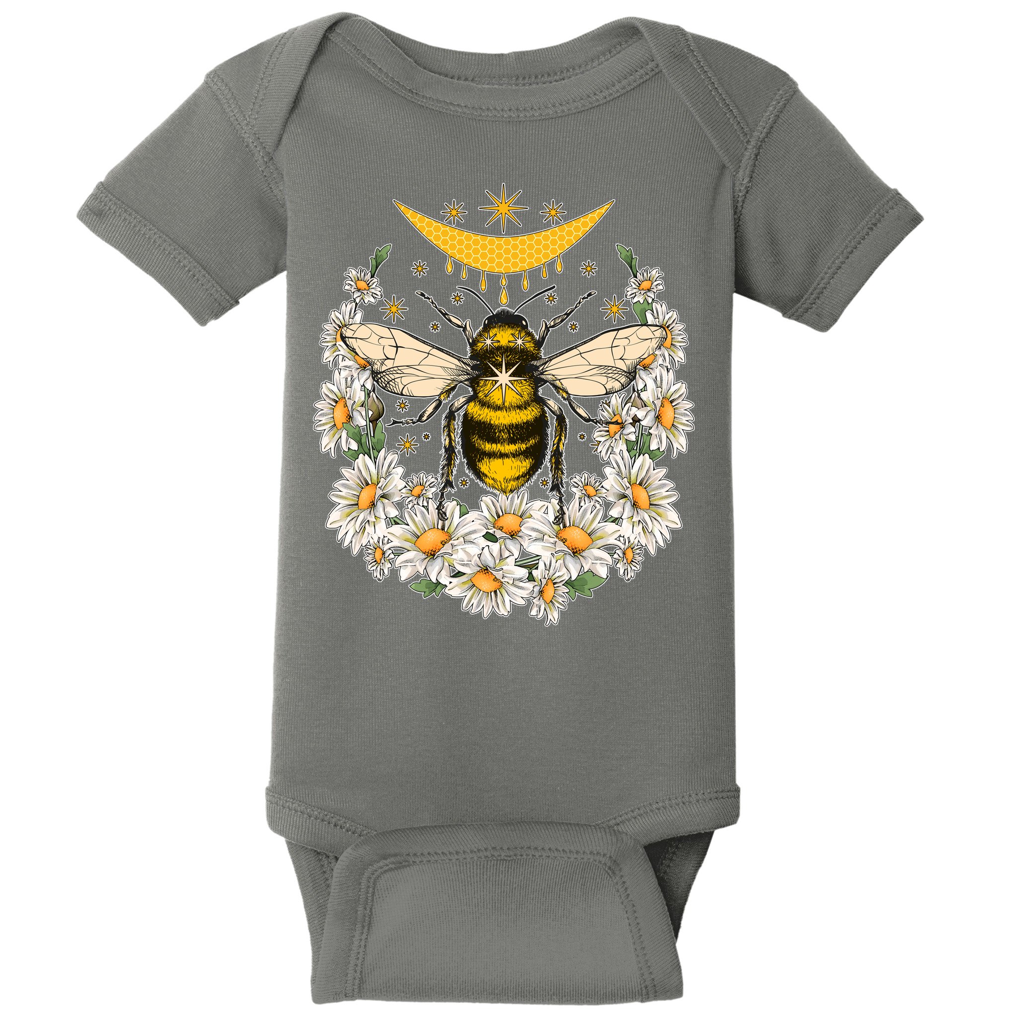 Vintage Daisy Honey Moon Bee Baby Bodysuit