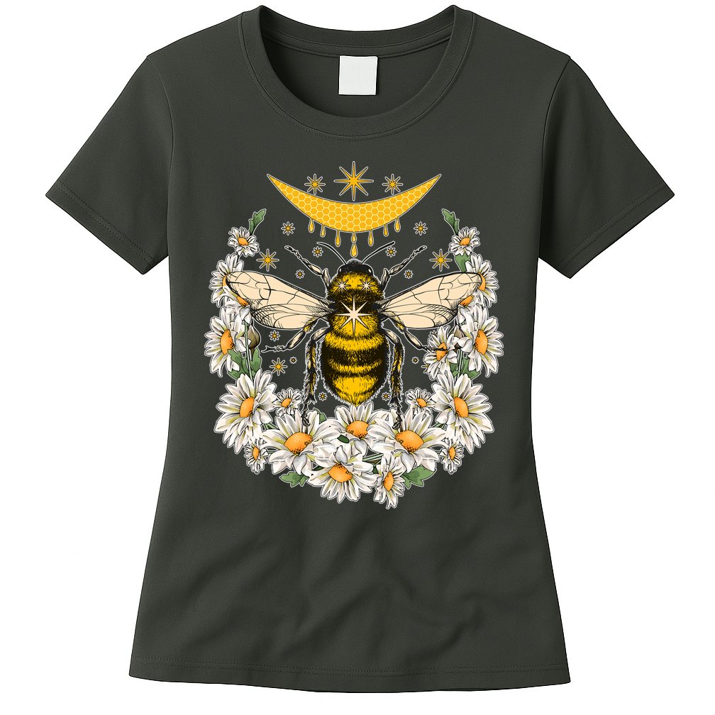 Vintage Daisy Honey Moon Bee Womens T-Shirt