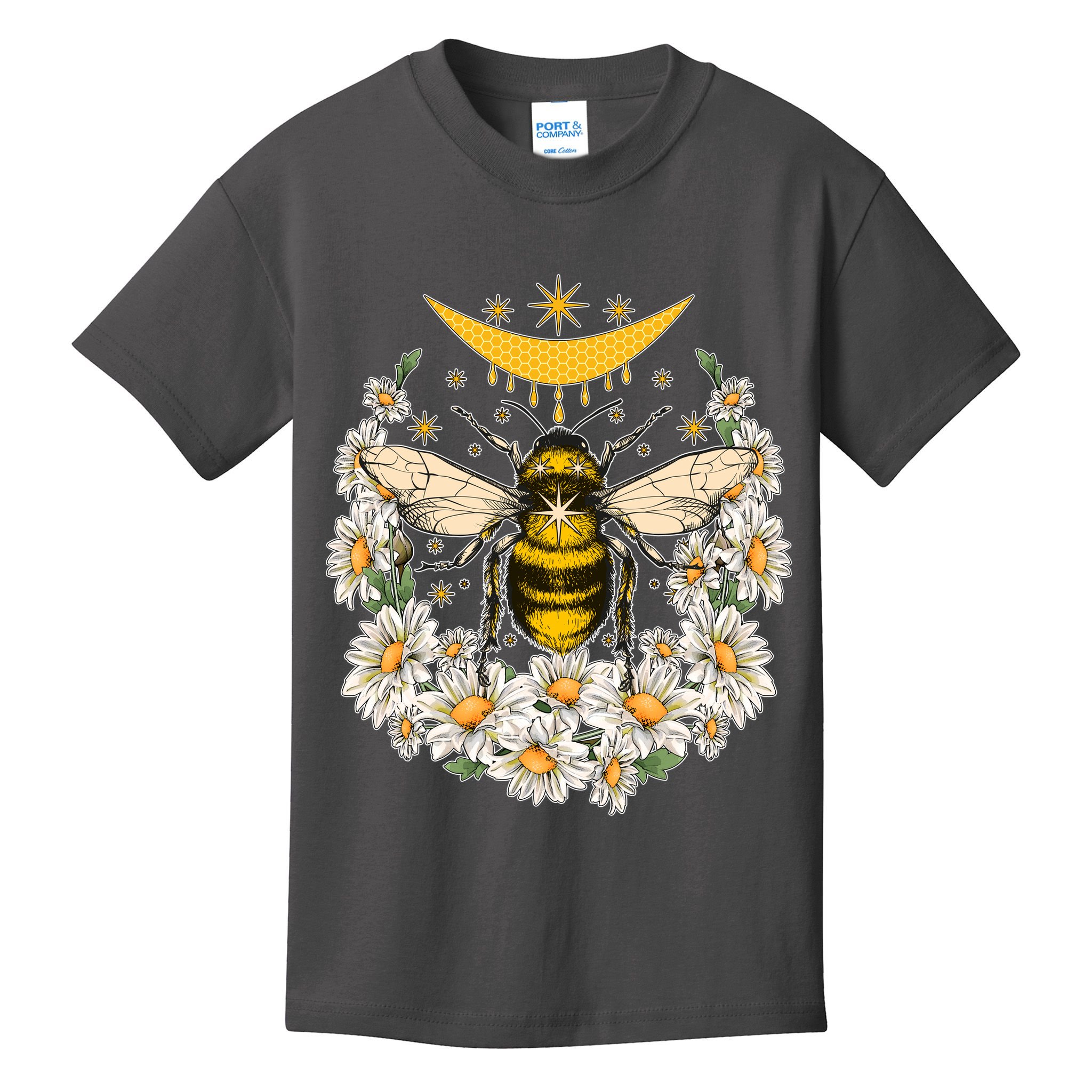 Vintage Daisy Honey Moon Bee Kids T-Shirt