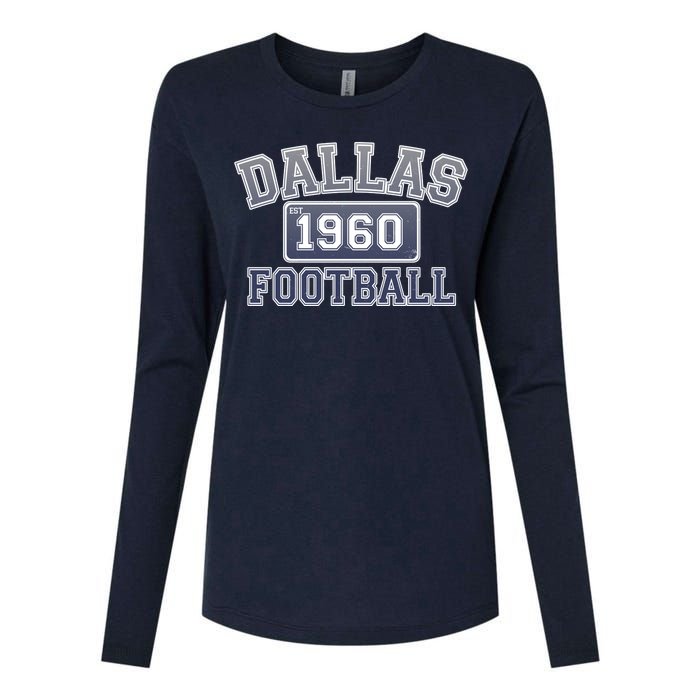 Vintage Dallas Texas Football Est 1960 Womens Cotton Relaxed Long Sleeve T-Shirt