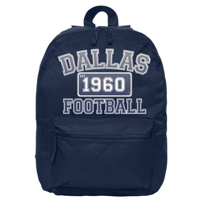 Vintage Dallas Texas Football Est 1960 16 in Basic Backpack