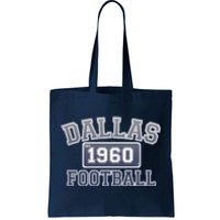 Vintage Dallas Texas Football Est 1960 Tote Bag