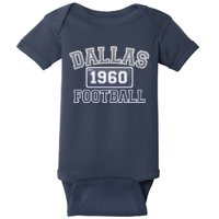 Vintage Dallas Texas Football Est 1960 Baby Bodysuit