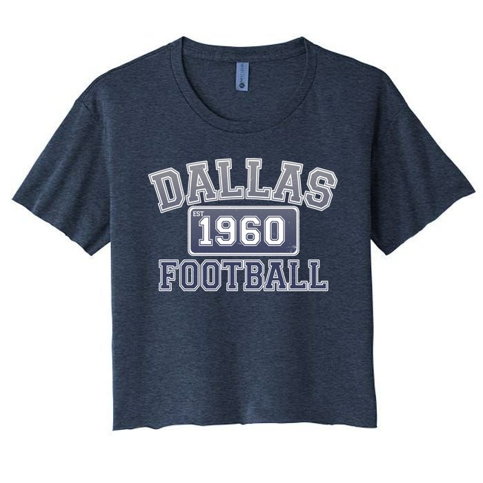 Vintage Dallas Texas Football Est 1960 Women's Crop Top Tee