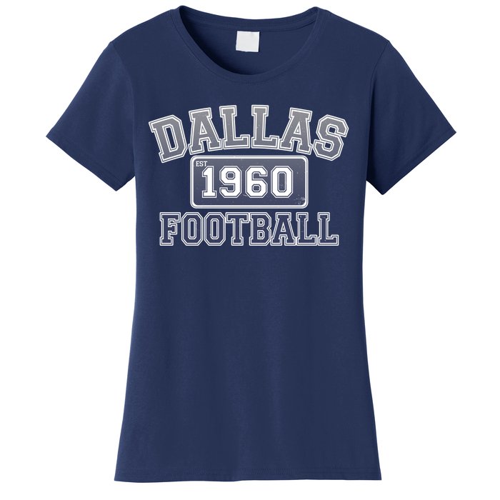 Vintage Dallas Texas Football Est 1960 Women's T-Shirt