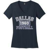 Vintage Dallas Texas Football Est 1960 Women's V-Neck T-Shirt