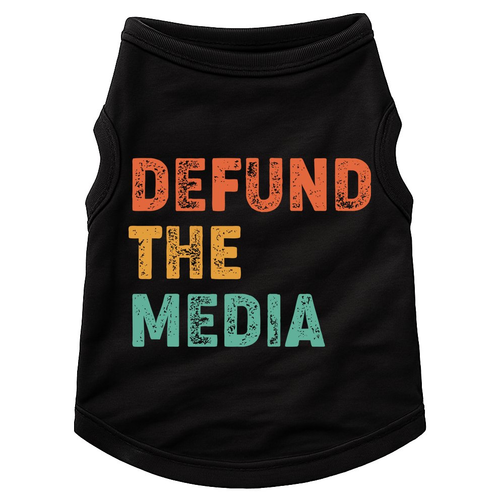 Vintage Defund The Media Doggie Tank