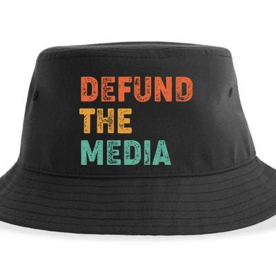 Vintage Defund The Media Sustainable Bucket Hat