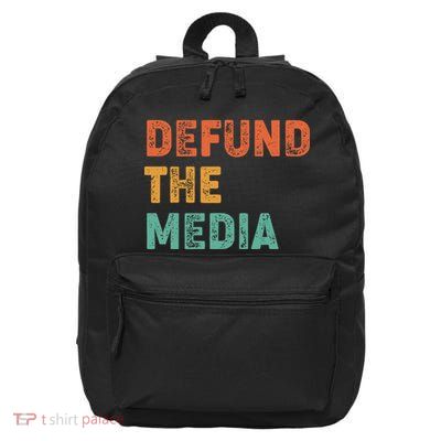 Vintage Defund The Media 16 in Basic Backpack