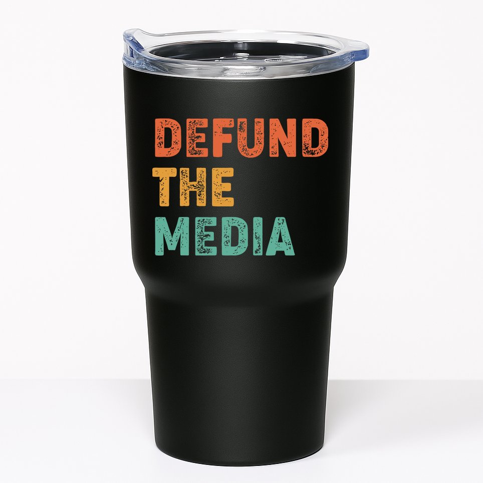 Vintage Defund The Media Tumbler