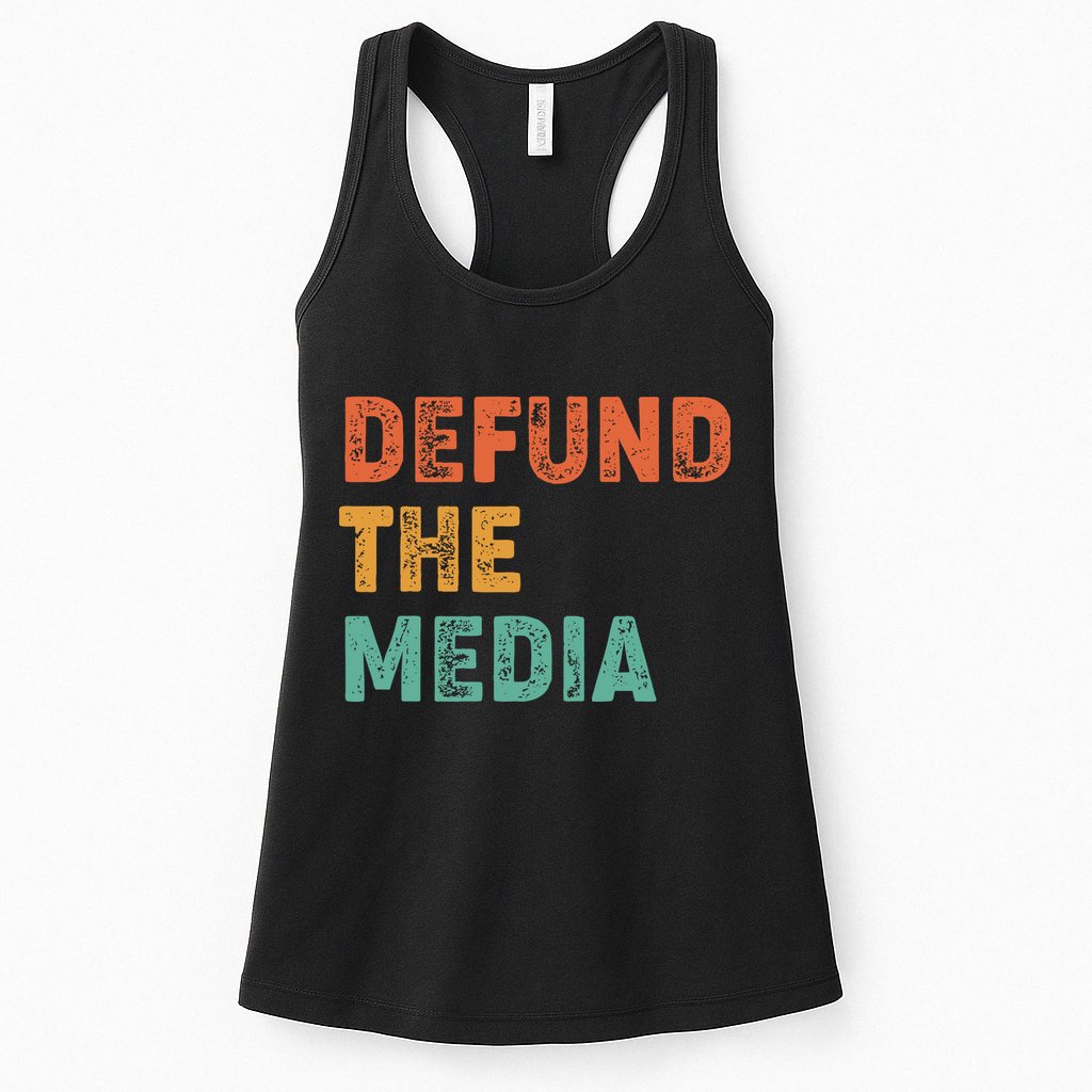 Vintage Defund The Media Womens Tank Top