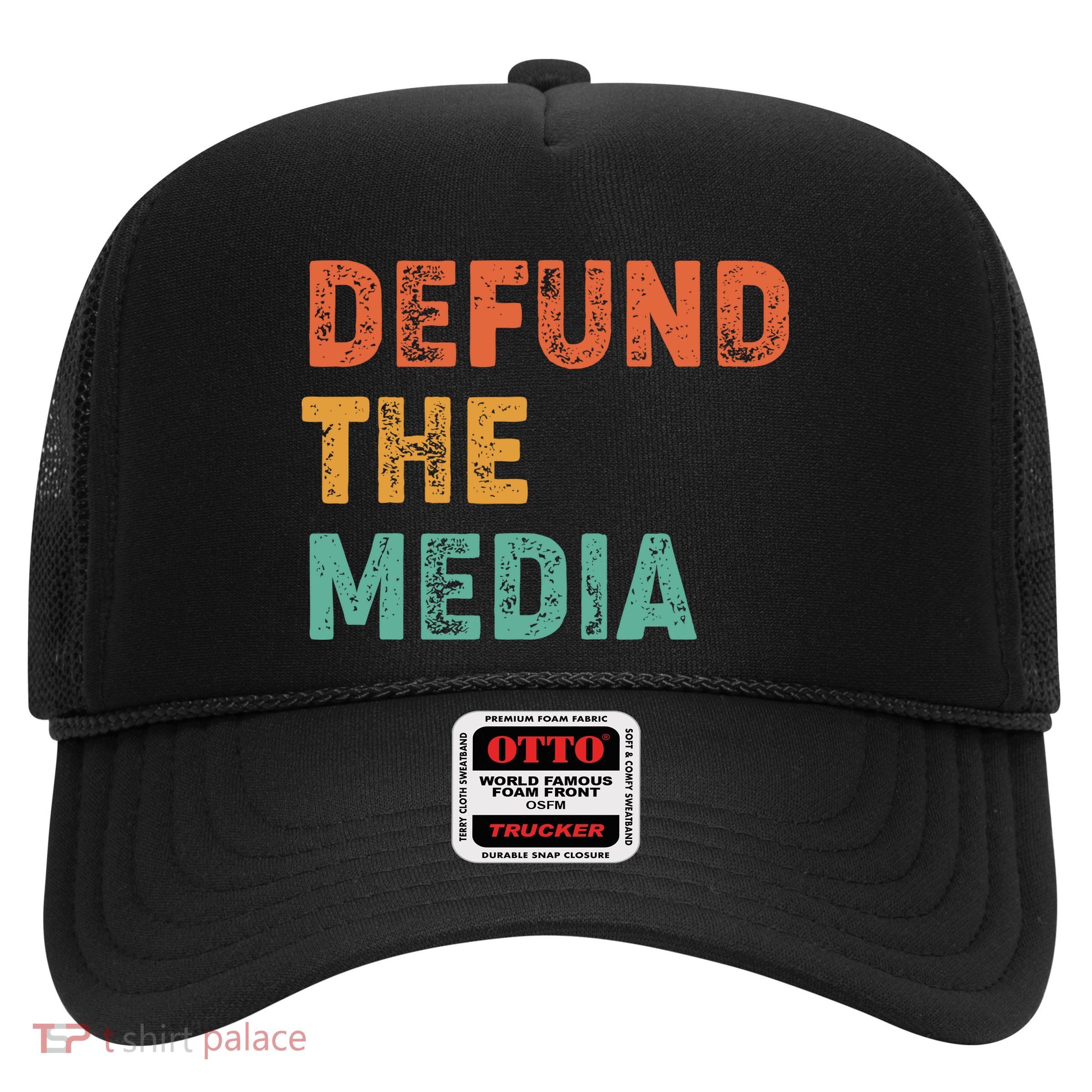 Vintage Defund The Media Trucker Hat