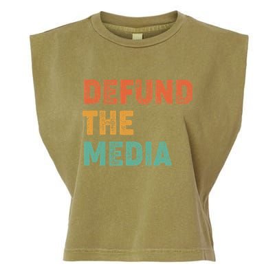 Vintage Defund The Media Garment-Dyed Women's Muscle Tee